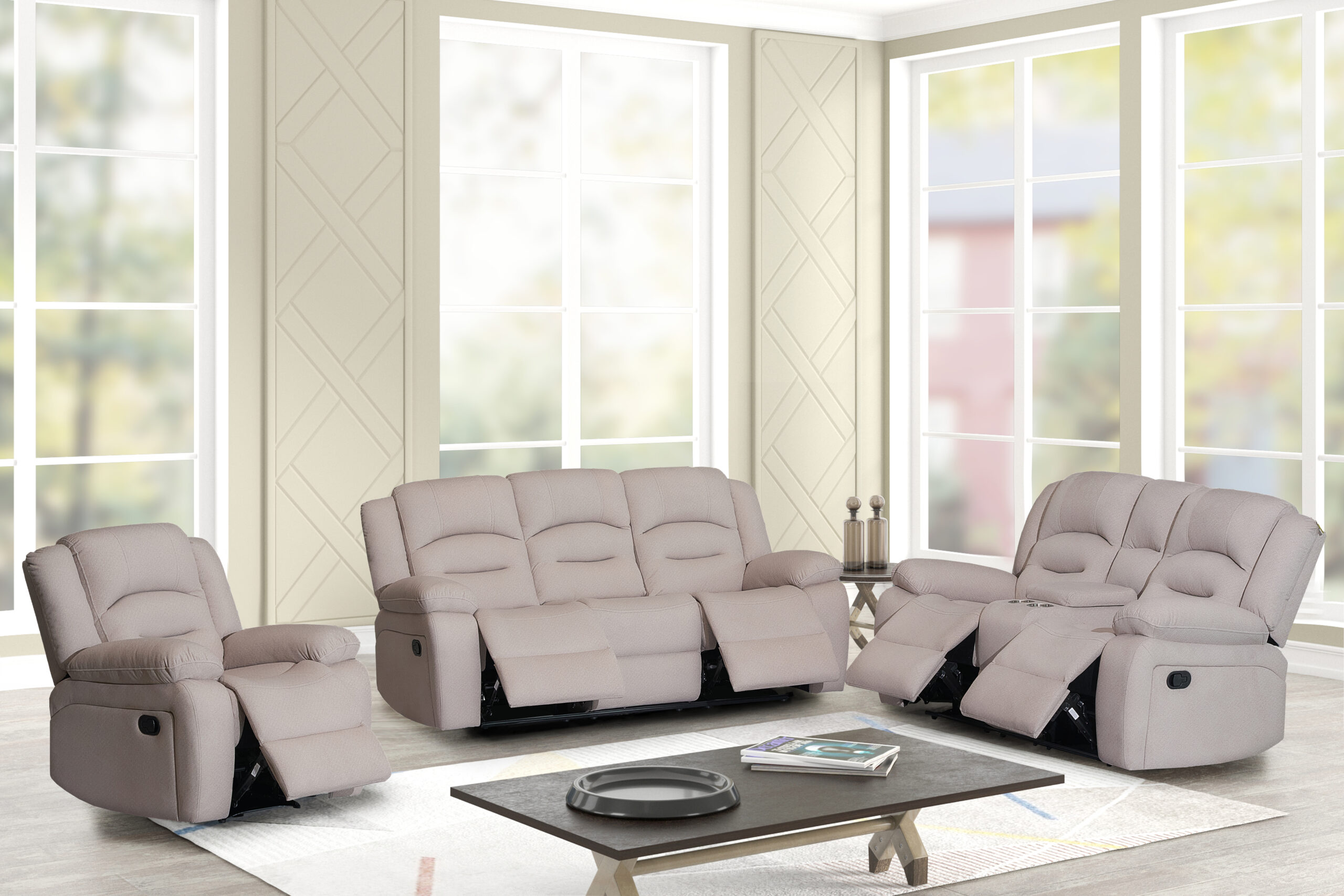 9.11 Uppereast Fab1 6 Seater Recliner - Image 1