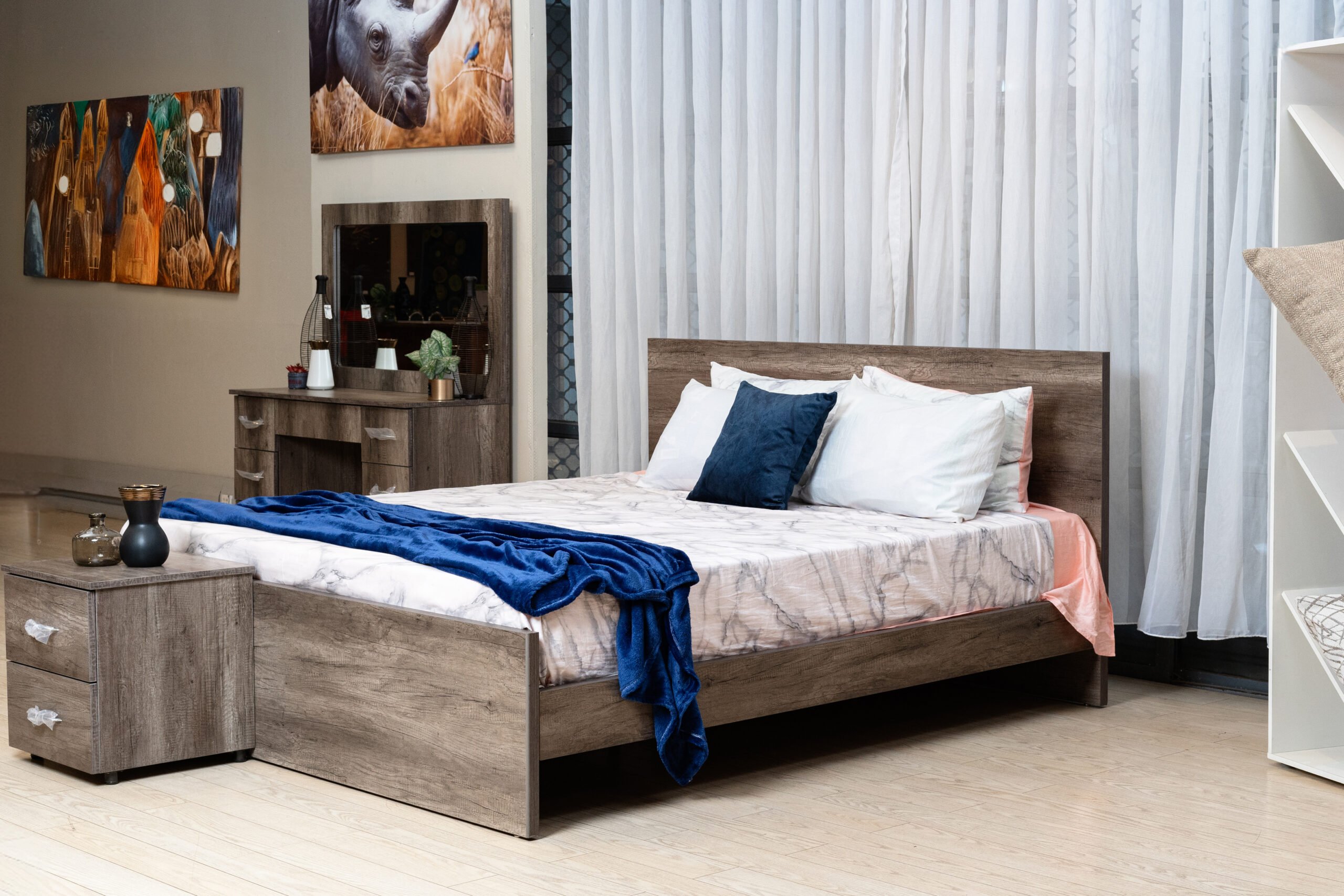 maddison-king-bed Maddison king Bed with 2 bedsides - Image 1