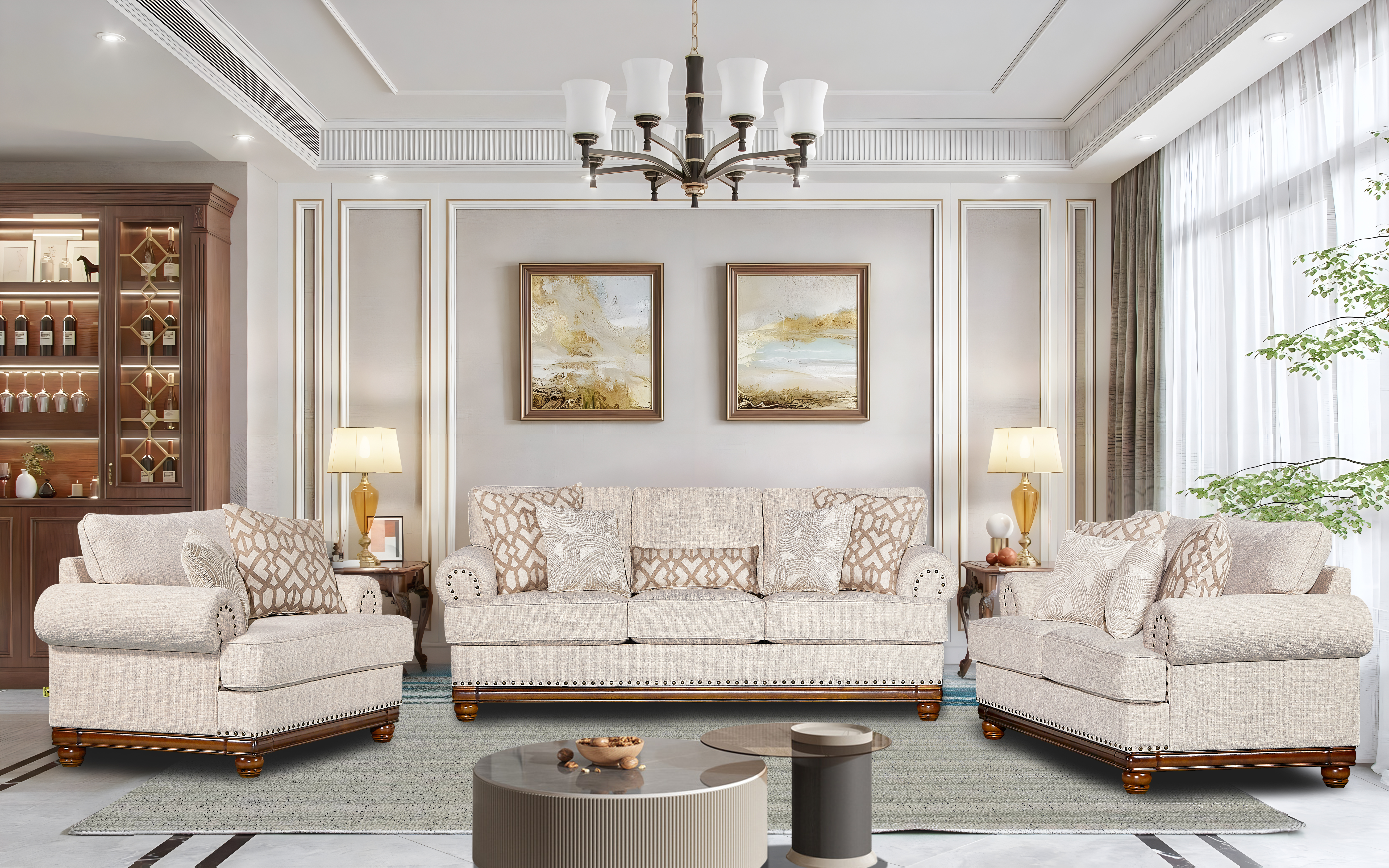 背景 New Belmont 6 Seater sofa - Image 1