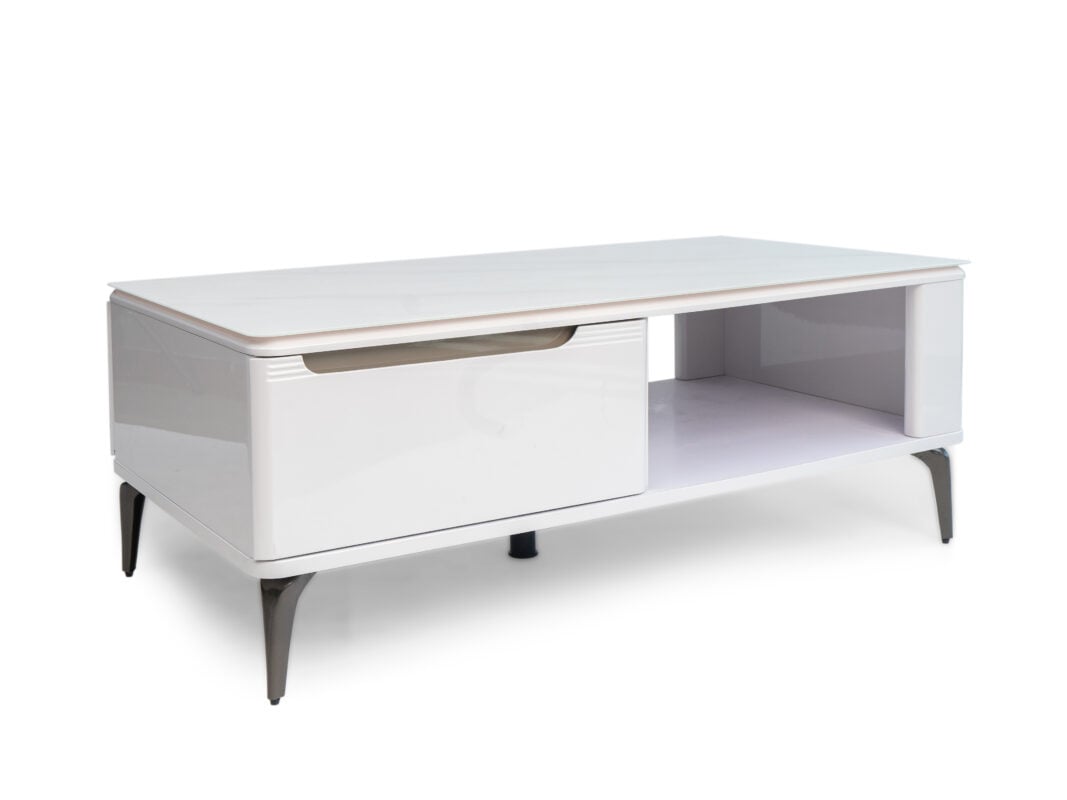 Modern wooden coffee table in a stylish Nairobi living room