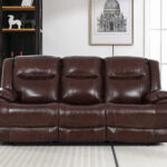 Calderwell Three Seater - Brown Leather