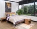 Modern king size bed with dresser and bedside table on sale at Victoria Homestore Kenya