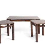 Viviana Coffee Table with Stools – Round-Legged Modern Coffee Table in Kenya