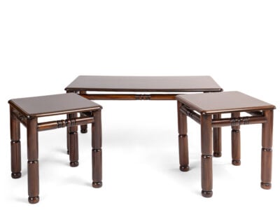 Viviana Coffee Table with Stools – Round-Legged Modern Coffee Table in Kenya