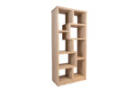 Amia Display Cabinet with glass doors in oak and black finish – modern furniture in Kenya