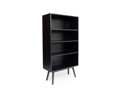 Black 4-Shelf Bookshelf – Modern Book Rack Available in White