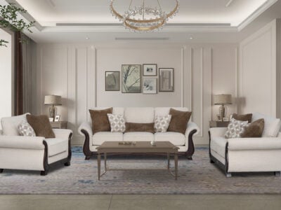 New Calgary 1 6 seater grey fabric sofa – modern family sofa Kenya