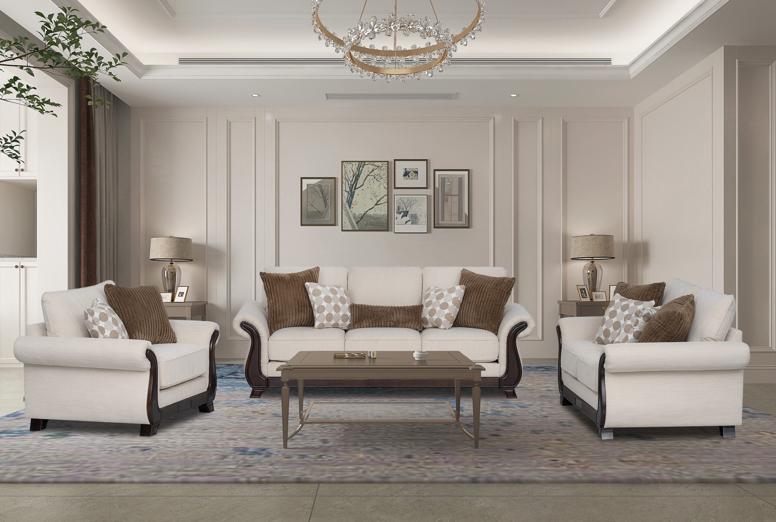 New Calgary 1 6 seater grey fabric sofa – modern family sofa Kenya