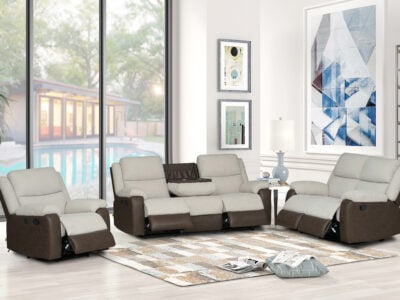 StoneLand 6 Seater Reclining Sofa Set – Manual Fabric Recliner – Victoria Homestore Kenya
