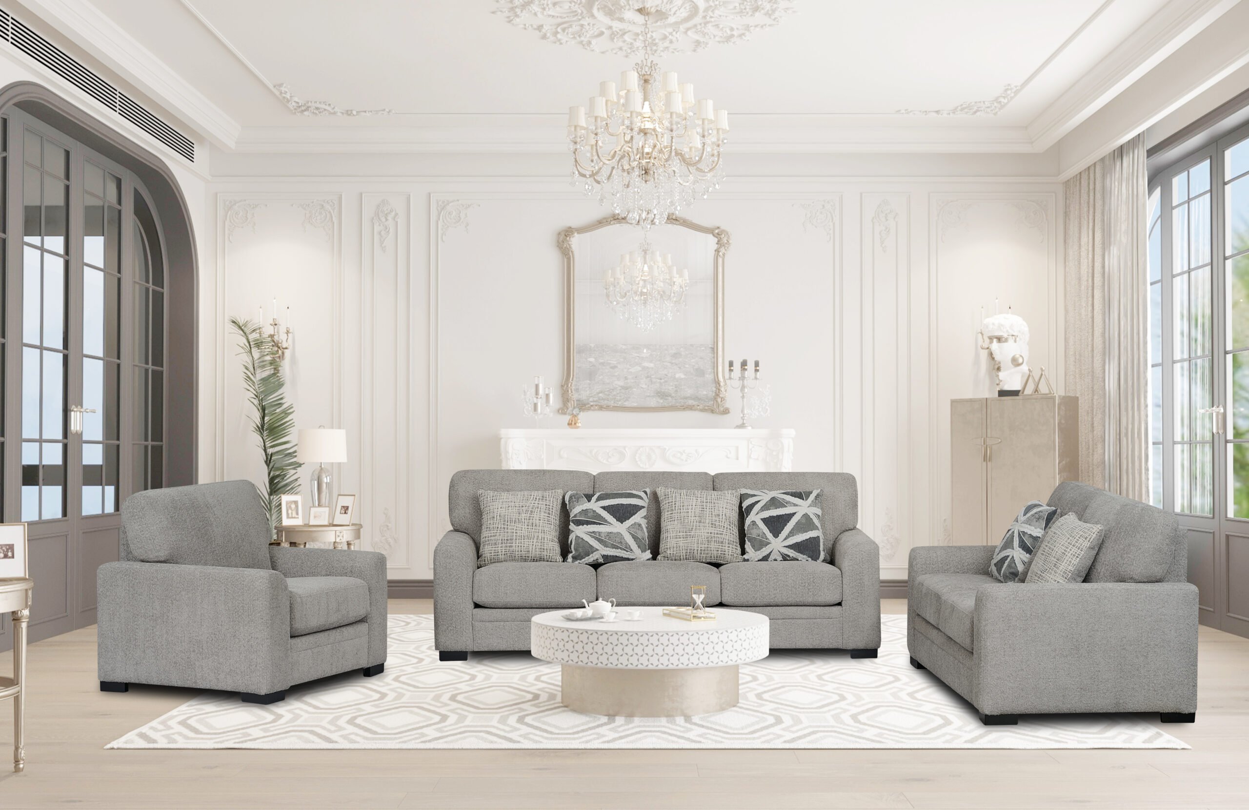 9 Kilmartin 6 Seater Fabric Sofa – Straight-Line Modern Couch – Victoria Homestore Kenya