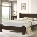 Alisdair Queen Size Sleigh Bed – Dark Wood Classic Bed Frame – Victoria Homestore Kenya