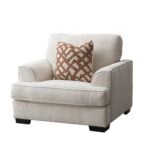 Evereast 1-Seater Beige Fabric Sofa – Single Sofa Chair for Living Room in Kenya