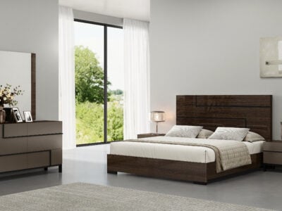 Fortman King Size Bed – Wooden Frame with Panel Headboard – Victoria Homestore Kenya