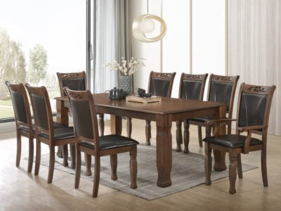 Havalance 8 Seater Rustic Wooden Dining Table with Matching Chairs – Victoria Homestore Kenya
