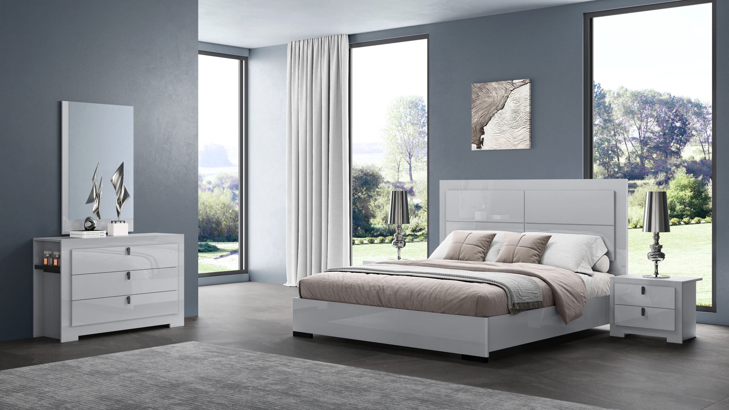 Hillcott set Hillcott King Size Upholstered Bed with Tufted Headboard – Victoria Homestore Kenya