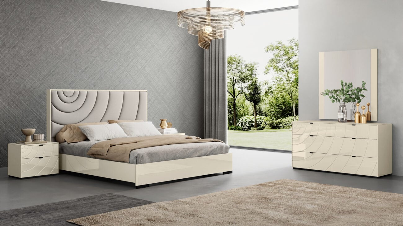 Rencott King Size Bed – Wooden Frame with Upholstered Headboard – Victoria Homestore Kenya