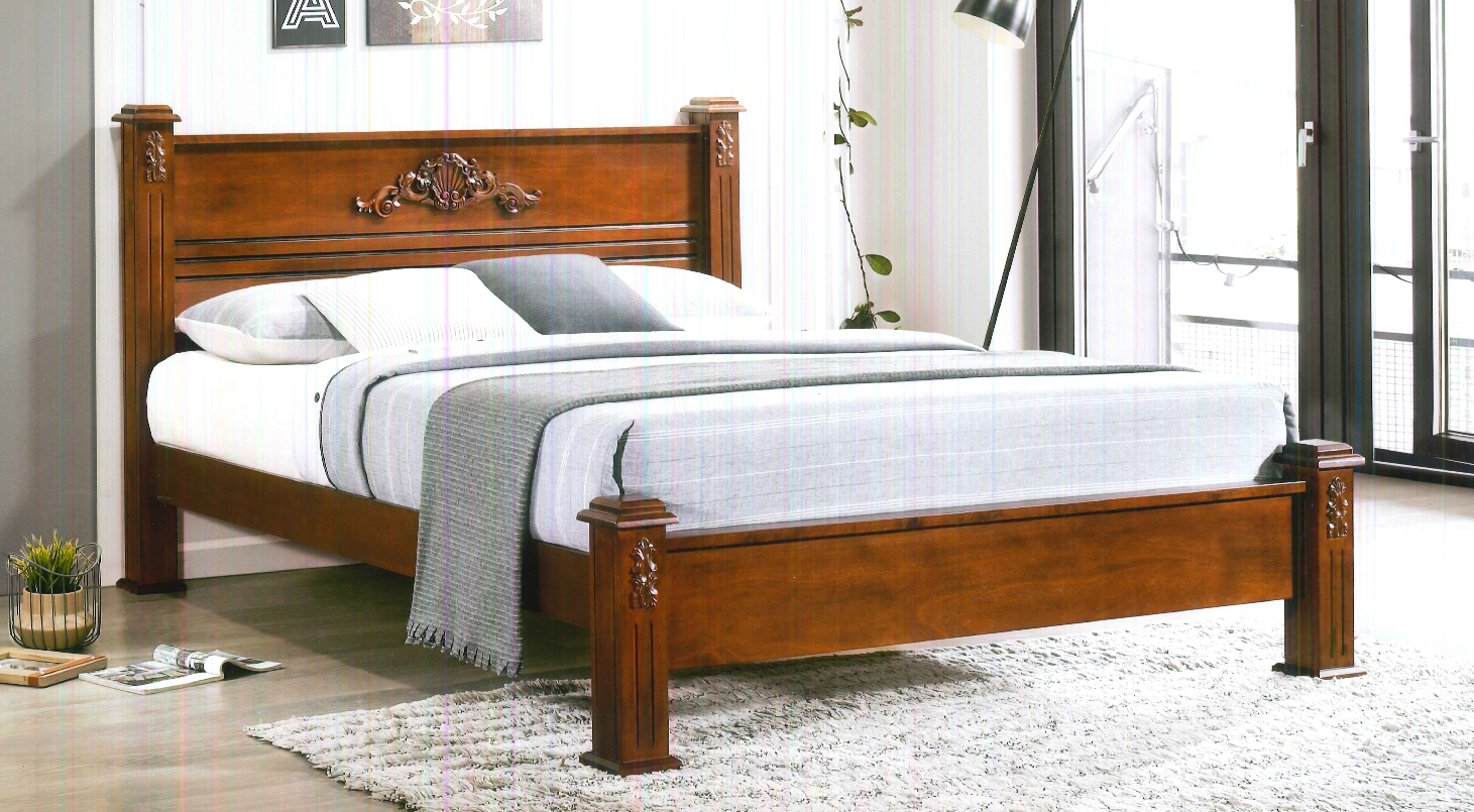 Shelburn Bed Shelburn Wooden King & Queen Size Bed with Headboard – Stylish Bedroom Furniture Kenya – Victoria Homestore