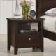 Shelburn Wooden Night Stand – Bedside Table with Drawer and Shelf – Victoria Homestore Kenya