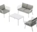 Glosco warm grey plastic outdoor lounge set with cushions – Victoria Homestore Kenya