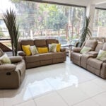 Neema 6 Seater Recliner Sofa Set – Manual Reclining Fabric Sofa – Victoria Homestore Kenya