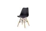 Sardinia black plastic breakout chair with wooden legs – Victoria Homestore Kenya