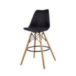 Sardinia black counter height chair with wooden legs – Victoria Homestore Kenya