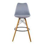 Sardinia grey counter height chair with wooden legs – Victoria Homestore Kenya