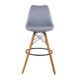 Sardinia grey counter height chair with wooden legs – Victoria Homestore Kenya