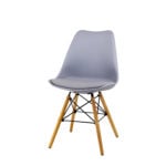 Sardinia grey plastic breakout chair with wooden legs – Victoria Homestore Kenya
