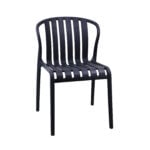 Veramond black plastic breakout chair with wooden legs – Victoria Homestore Kenya