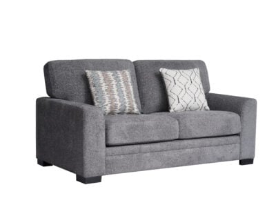 Marvin 2 Seater Sofa in Dark Grey – Compact Modern Fabric Sofa for Living Room Kenya