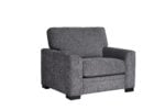 Marvin Single Seater Sofa in Dark Grey – Modern Single Fabric Sofa for Living Room Kenya