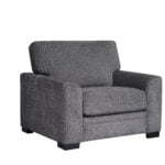 Marvin Single Seater Sofa in Dark Grey – Modern Single Fabric Sofa for Living Room Kenya