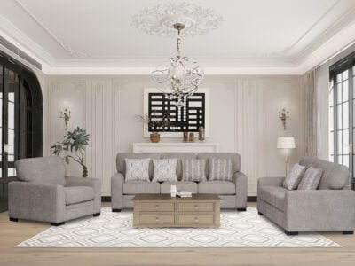 Marlon 6 Seater Sofa Set in Grey – Modern Fabric Sofa for Living Room Kenya