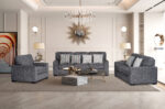Marvin 6-Seater Sofa in Dark Grey – Spacious Modern Fabric Sofa for Living Room Kenya