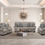 Laylabrook 6-Seater Sofa in Light Gray Fabric Upholstery