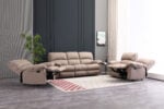 new fabio 5 seater mocha recliner sofa set – victoria homestore kenya