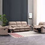 new fabio 5 seater mocha recliner sofa set – victoria homestore kenya