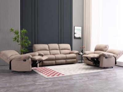 new fabio 5 seater mocha recliner sofa set – victoria homestore kenya