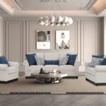 jemimah 6 seater sofa set with rolled arms and neutral fabric – elegant and durable sofa set in Kenya from Victoria Homestore