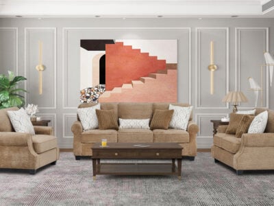 wander 6 seater sofa set with rolled arms and fabric cushions – modern sofa set in Kenya from Victoria Homestore