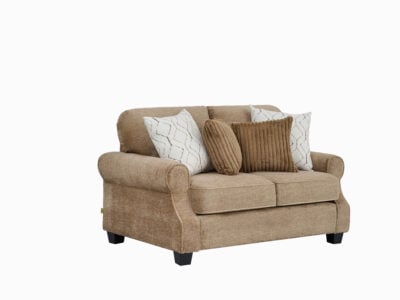 wander 2 seater sofa with rolled arms and fabric cushions – modern sofa in Kenya from Victoria Homestore