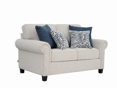 jemimah 2 seater fabric sofa with rolled arms – modern loveseat in Kenya from Victoria Homestore