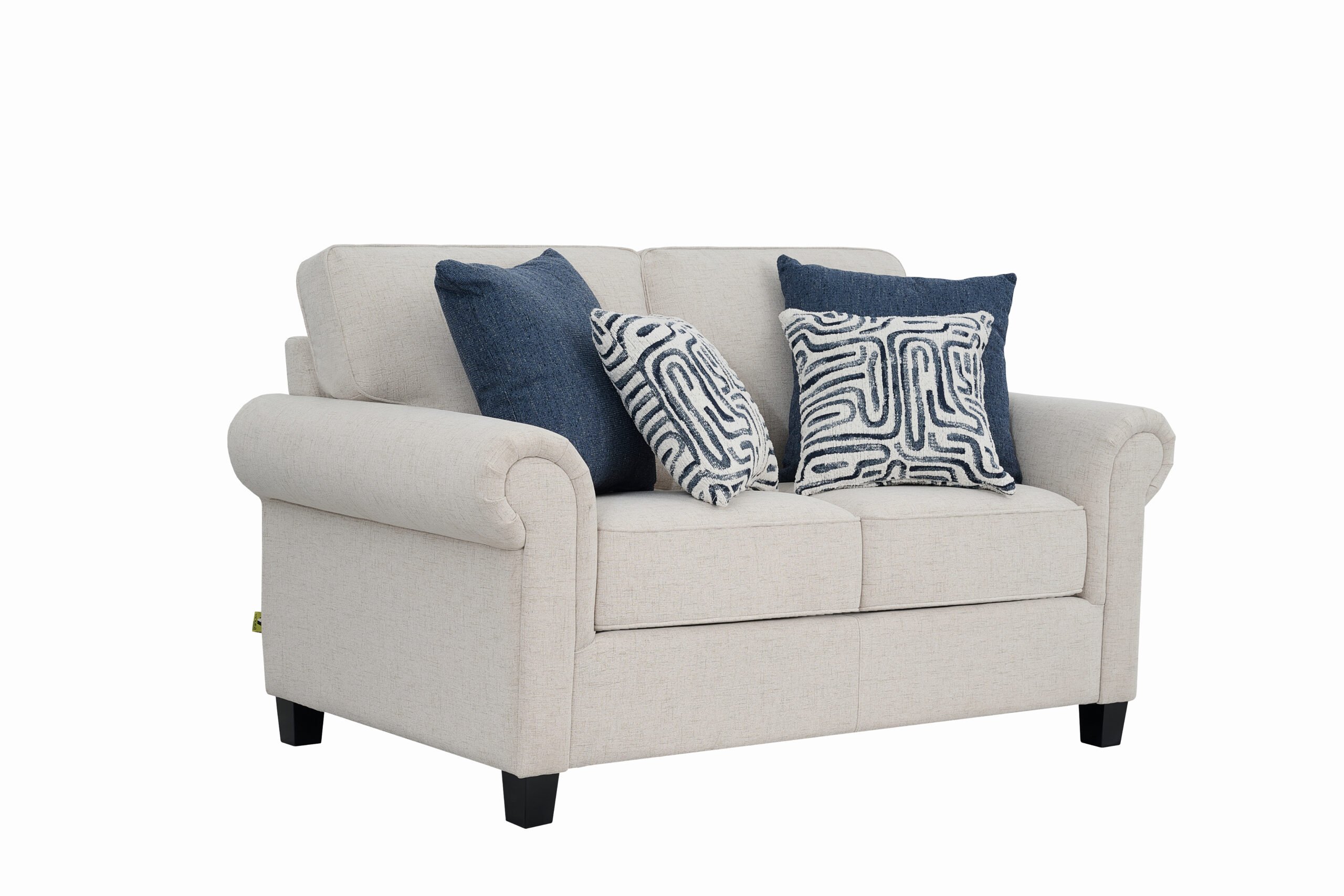 DSC_9133 jemimah 2 seater fabric sofa with rolled arms – modern loveseat in Kenya from Victoria Homestore