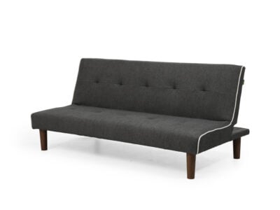 modmax sofa bed with sleek tufted fabric and wooden legs – modern convertible sofa bed in Kenya from Victoria Homestore