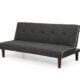modmax sofa bed with sleek tufted fabric and wooden legs – modern convertible sofa bed in Kenya from Victoria Homestore