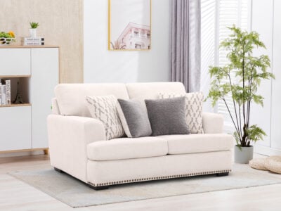Rannis Two Seater Sofa in Beige – Modern 2 Seater Sofa Kenya