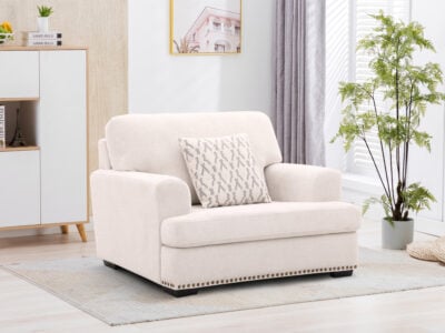 Rannis Single Seater Sofa in Beige – Modern One-Seater Sofa Kenya