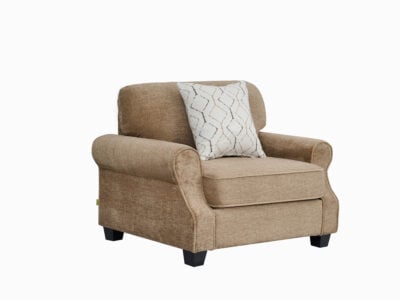 wander single seater sofa armchair with rolled arms and fabric cushions – modern sofa in Kenya from Victoria Homestore