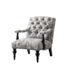 Alcoma Accent Chair in modern Kenyan living room – upholstered armchair with wooden legs.